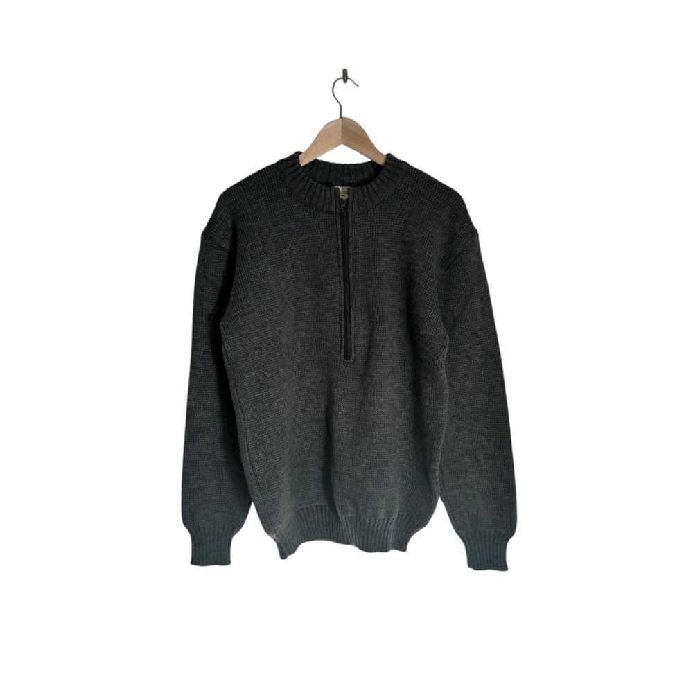 Vintage Swiss Army Wool Sweater Pullover Jumper Half-Zip 90s Genuine Size 48 - Picture 3 of 6